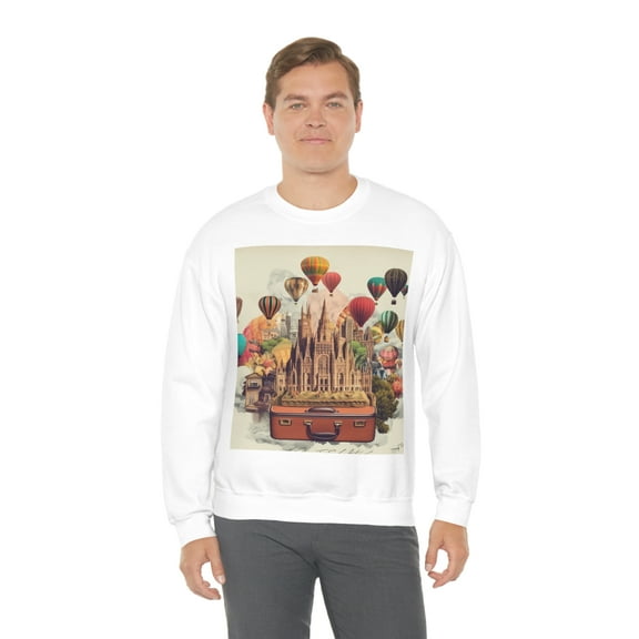 Barcelona Urban Wanderlust Unisex Heavy Blend Crewneck Sweatshirt