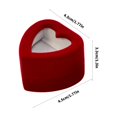 thumbnail image 5 of LICEWO Flocking Heart Shaped Jewelry Box for Engagement Rings Earrings Storage, 5 of 10