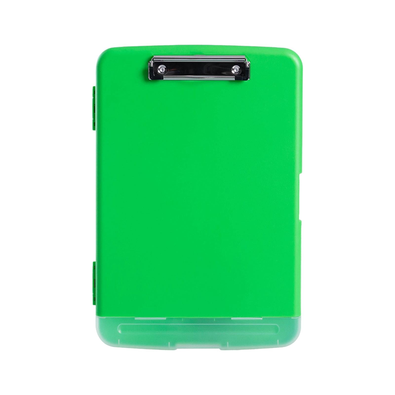 simhoa Low Profile Clipboard with Storage and Pen Holder A4 Size Clipboard Organizer,PP,Multifunctional Nursing Clipboard for Office fluorescent green