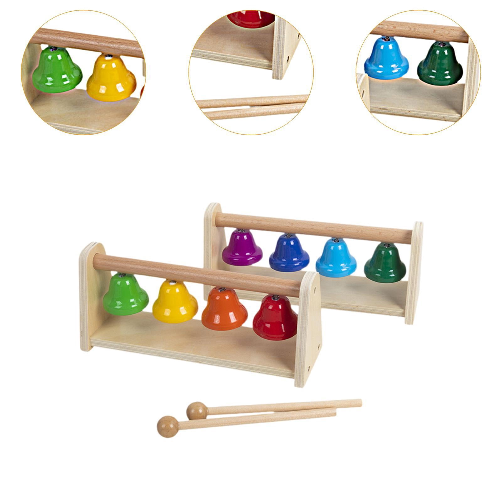 Dualoai 8 Note Hand Bells Percussion Musical Instrument Holiday Birthday Gift Colorful