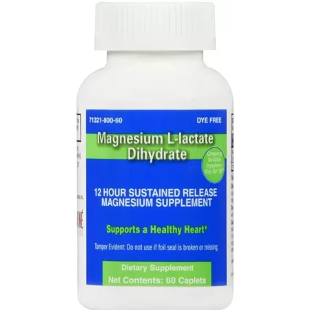 Brandywine Magnesium L-lactate Dihydrate 84mg Caplet, 60 Ct