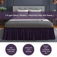 thumbnail image 6 of Unique Bargains Polyester Ruffled Bed Skirt with 16" Drop King Dark Purple, 6 of 7