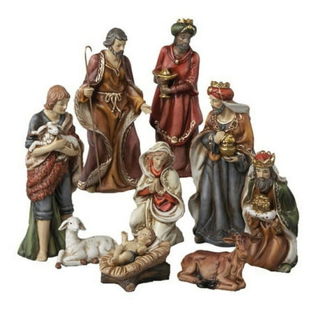 UPC 086131130601 product image for Kurt Adler Porcelain Nativity Figures Tablepiece - Set of 9 | upcitemdb.com