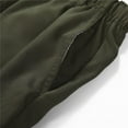 thumbnail image 4 of Men‘s Cargo Pants Pure Color Slim Fit Zipper Elastic Pocket Breathable Trousers, 4 of 7