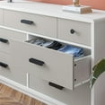 thumbnail image 4 of CosmoLiving by Cosmopolitan Valencia 7-Drawer Wide Dresser, Taupe and White, 4 of 13
