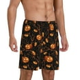 thumbnail image 2 of Yiaed Halloween With Pumpkins for Men's Soft Sleep Pajama Short Lounging Pajama Shorts-X-Large, 2 of 6
