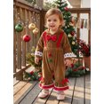 thumbnail image 6 of RUINIXCW Toddler Baby Boy Girl Christmas Gingerbread Outfit Infant Baby Girls Boys Fall Winter Clothes Cute Gingerbread Man Long Sleeve Hoodie and Suspender Pants Set, 6 of 9