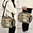 thumbnail image 5 of Insulated Lunch Bag 6L Leak-Proof Lunch Box with Shoulder Strap Multiple Pockets Lunch Tote Light Green Smiling Snowman, 5 of 9