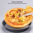 thumbnail image 4 of 2X de Molde Redondo para Pizza,Bandeja Pizza,Bandeja Profunda,Molde Antiadherente de Acero Al Carbono,Herramienta para Horno, 10 Pulgadas, Negro, 4 of 4