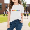 thumbnail image 4 of Posijego Boys Girls Cotton T-Shirts Heart Printed Short Sleeve Tops for Kids Valentine's Day Shirts Loose Casual Tees, 4 of 9