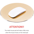 thumbnail image 3 of Metal Aluminum Mouse Pad, Office Thin Hard Mouse Mat Leather Surface Double Side Precision Mouse Pads for Fast and Accurate Control Gold, 3 of 7