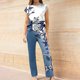 thumbnail image 3 of Conjuntos Cortos para las Mujeres sin Mangas Delantera Corta Espalda Larga Y Pantalones, Conjunto Casual de Moda para la Primavera, 3 of 4
