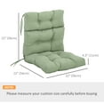 thumbnail image 3 of Outsunny Outdoor Seat/Back Chair Cushion Patio Chair Cushion w/ Ties Green, 3 of 10