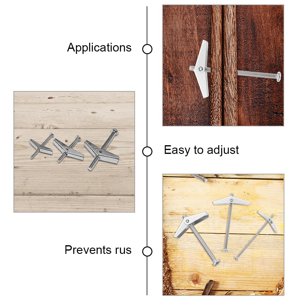 ELAYARD 26-Piece Heavy Duty Galvanized Steel Toggle Anchors Set for Drywall Installation and Projects