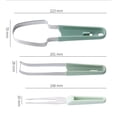 thumbnail image 3 of yeacher Premium Stainless Steel 3-in-1 Watermelon Slicer Set - Multi-Functional Kitchen Tool for Fruit Cutting, Green, Compact & Durable Design, 3 of 7