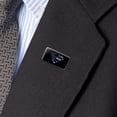 thumbnail image 2 of Superman Thin Blue Line Flag Shield Logo Metal Rectangle Lapel Hat Pin Tie Tack Pinback, 2 of 4