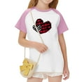 thumbnail image 6 of SERTG Girls Valentine Print Raglan Sleeve Casual T-shirt Kids Shirts Spring Summer Short Sleeve Cute Tops(Pink#2,13 Years), 6 of 8
