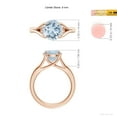 thumbnail image 5 of Angara Natural 2.3 Ct. Aquamarine Solitaire Ring in 14K Rose Gold for Women (Ring Size: 12), 5 of 10