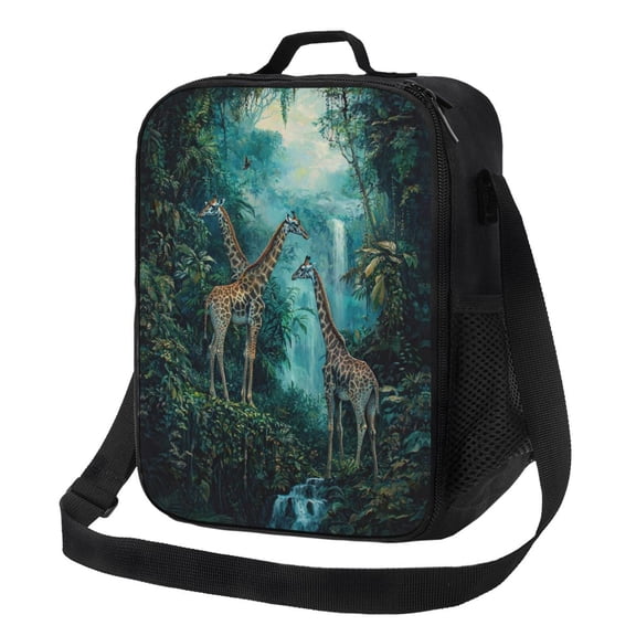 Giraffe Lunch Bag Reusable Lunch Box Insulated Tote Bag with Adjustable Shoulder Strap