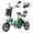 Green, variant on DRNANLIT Folding Electric Tricycle for Adults 48V Removable Battery,with 2 Seats , 350W,MotorUp to 45 Miles