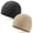 Black+Desert Sand, variant on 2 Pack Grid Fleece Beanie for Men & Women, Lightweight Stretch Watch Cap, Tactical Skull Cap for Hiking, Hunting, Fishing, Running & Outdoor Activities