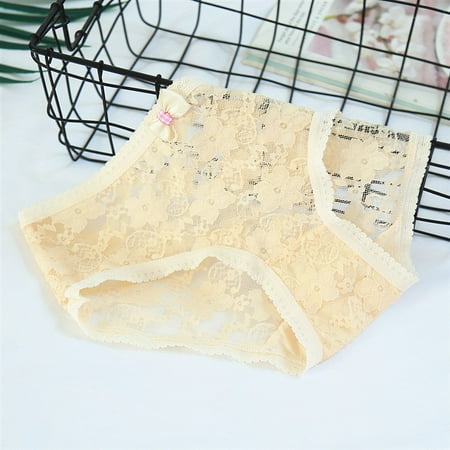 

Summer mesh panties breathable ladies briefs sexy lace cute bow girls panties