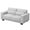 Gray, variant on CHITOOMA 89" 3 Seater Sofa, Upholstered Couch with 3 Pillows and Removable Linen Cover, Deep Seat Sofa with Wide Armrests for Living Room, Bedroom, or Office, White