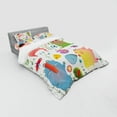 thumbnail image 3 of Ambesonne Funny Bedding Set 3 Pcs, Imaginary Creatures Fun, Twin, Green Blue, 3 of 3