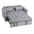 thumbnail image 4 of Gewnee 3 in 1 Convertible Sleeper Sofa Bed,Pull Out Couch Bed,Adjustable Backrest,Loveseat with Pillows & Pockets for Living Room,Apartment.Light Grey, 4 of 16