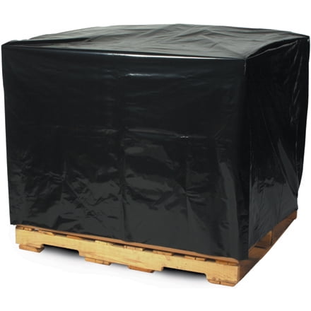 3 Mil Pallet Covers - PC162 48 In x 36 In x 72 In 3 Mil Black Pallet poly bags Covers & Bin Liners protect large items from dirt & dust CASE OF 50