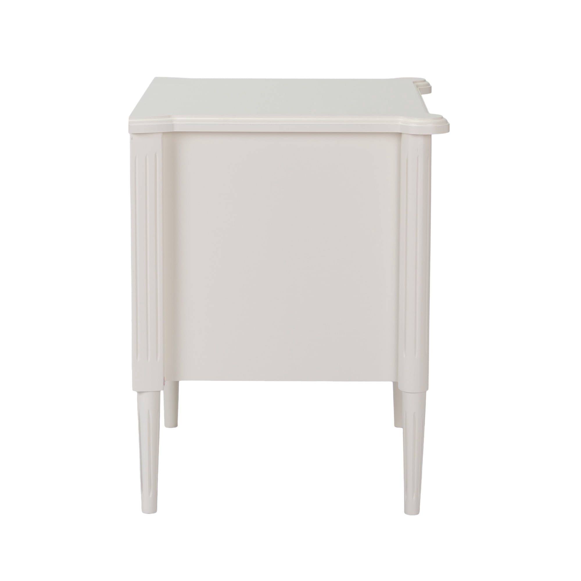 Design House Oxford End Table with Drawers, Antique White