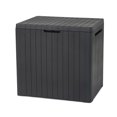 thumbnail image 1 of Keter City Coffre de Terrasse en Résine de 30 Gallons pour Meubles de Patio, Accessoires de Piscine et Rangement pour Jouets d'Extérieur, Graphite, 1 of 15