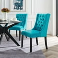 thumbnail image 2 of Side Dining Chair, Set of 2, Blue, Velvet, Modern Contemporary, Kitchen Room Cafe Bistro Restaurant Hospitality, 2 of 9