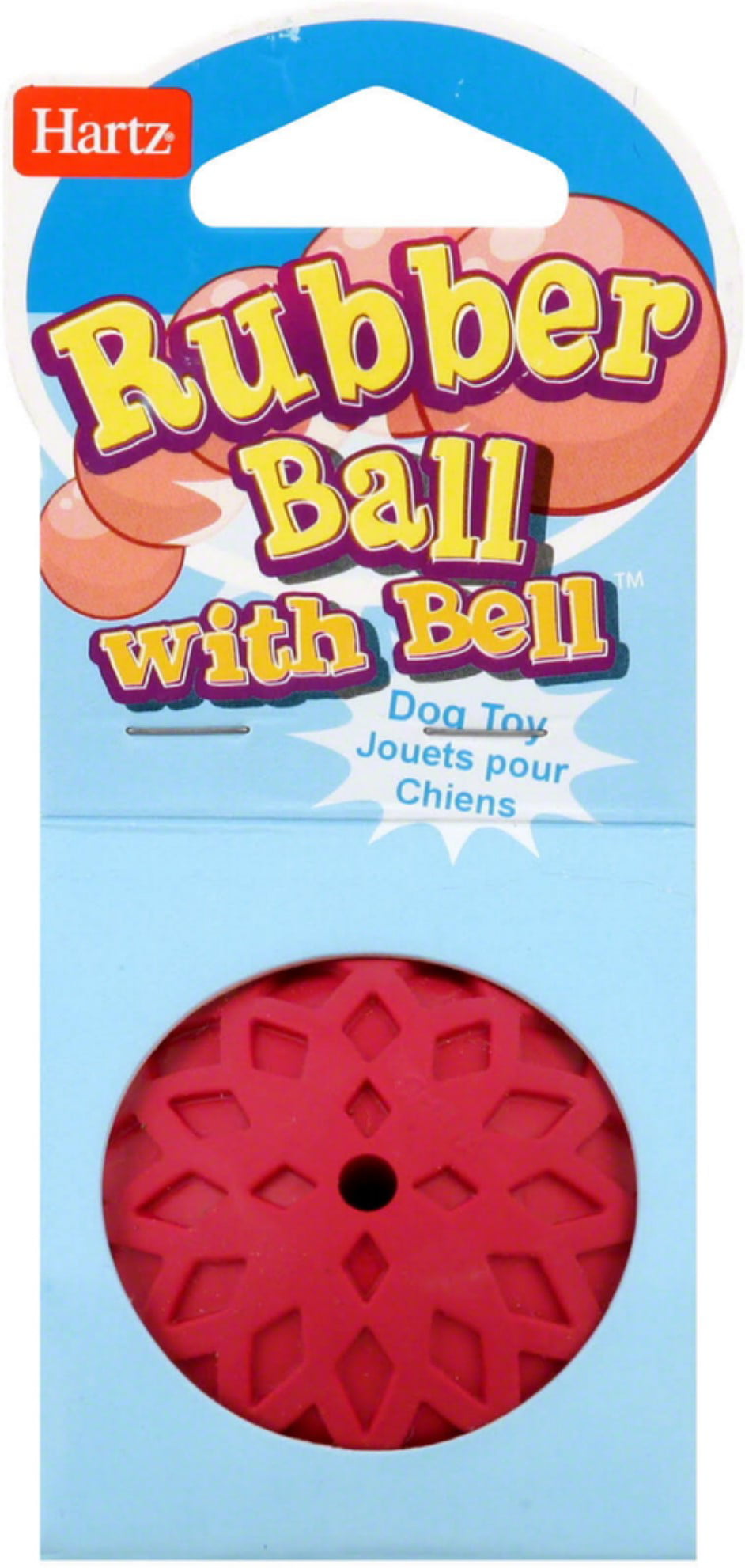 Pack of 9 Hartz Rubber Ball with Bell for Tiny Dogs 1 ea 