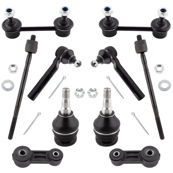 BOXI 10pc Front Ball Joints Tie Rod Ends Stabilizer Sway Bar End Links Kit fit for Subaru Baja 2003-2006 / for Subaru Legacy 2000-2004 / for Subaru Outback 2000-2004 | EV473 K9513 ES3692 K80693 K80426