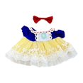 thumbnail image 1 of Vestido de muñeca de peluche CUTICAT con lazo para muñecas de 38 cm enrejado azul, 1 of 5