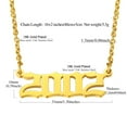 thumbnail image 3 of FindChic Women Men 1985-2005 Birth Year Number Necklace Stainless Steel Chain 14K Gold Plated Numbers Pendant Jewelry Gifts for Birthday/Christmas, 3 of 9