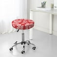 thumbnail image 7 of Naloa Red Hibiscus Flower Round Bar Stool Cushion Cover 12-14 inch, Fits Kitchen, Office, Restaurant Chairs - 14 inch, 7 of 7