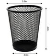 thumbnail image 3 of 4 Pack Pen Holder Metal Mesh Pencil Holders Round Shaped Pen Holders for Desk Office Wire Mesh Container Pen Organizer,Black, 3 of 7