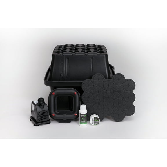 EZ-Clone Hydroponics Low Pro 16 Site HDPE Plastic Cloning Cutting System, Black
