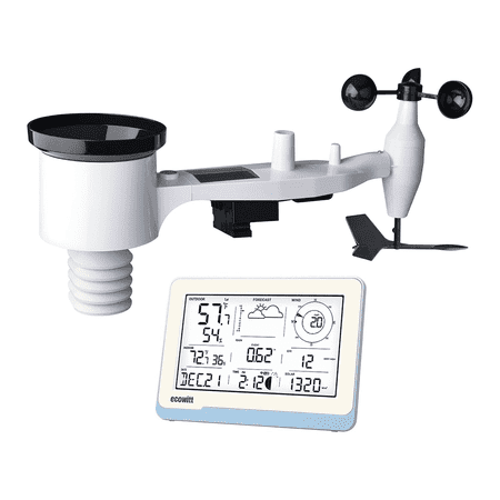 Ecowitt WS3800 Weather Station with 7-in-1 Outdoor Sensor and 7.5-Inch LCD Display