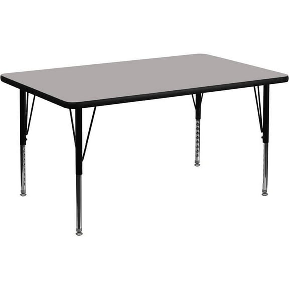 Pemberly Row 26" x 48" x 30" High Pressure Top Activity Table in Gray