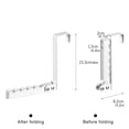 thumbnail image 5 of sunsanly 1/2Pcs Door Drying Rack Storage Hook Strong Load-bearing Foldable Design Easy to Install Laundry Hanging Coat Clothing Hanger Hook with 6 Groves, 5 of 7