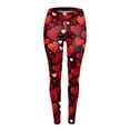thumbnail image 4 of Tosmy Leggings For Women Valentine's Day Womens Print Tights Leggings Control Yoga Sport Leggings High Waist Leggings Yoga Pants For Women, 4 of 5