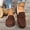 Brown, variant on YOUYEDIAN Loafers for Women Winter Versatile Plush Belt Deco Slip On Flats Fashion Round Toe Comfortable Warm Casual Shoes