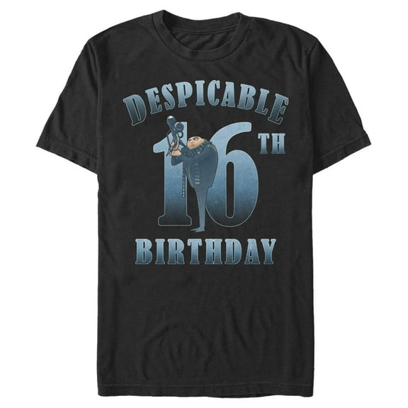 Men's Despicable Me Minions Despicable 16th Birthday  Graphic Tee Black Large