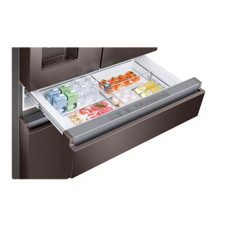Samsung - 22.6 Cu. Ft. 4-Door Flex French Door Counter-Depth Refrigerator - Tuscan Stainless Steel