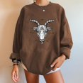 thumbnail image 2 of Moda mujer casual manga larga impresa damas sudaderas tops blusa Fridja fksj1645, 2 of 5