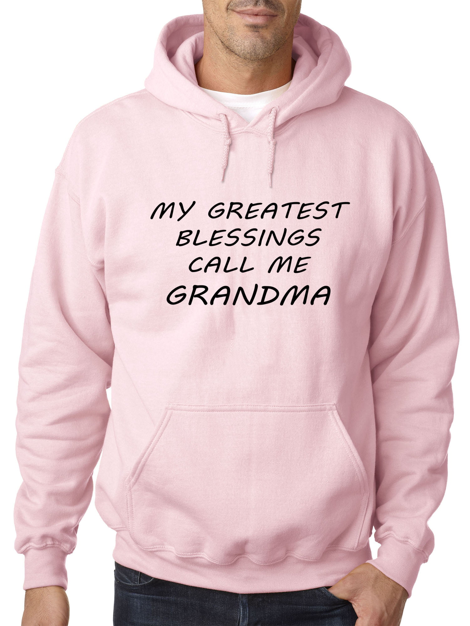Mens Classic Pullover Hoodie Sweatshirt,My Greatest Blessings Call Me Grandma Print 