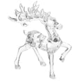 thumbnail image 3 of Acrylic Christmas Reindeer Ornament Holiday Party Deer Figurine Desk Deer Statue, 3 of 6